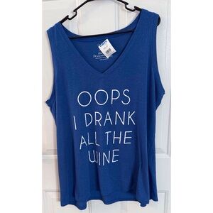 NWT Torrid I Drank All The Wine Tank Top Size 3X
